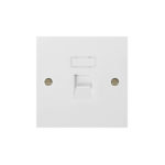 Molded White Square Profile 1G RJ45 Computer Socket