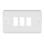 Screwed Flat Grid Front Plates - Polished Chrome