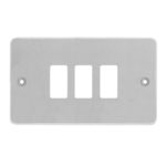 Screwed Flat Grid Front Plates - Stainless Steel