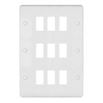 Screwed Flat Grid Front Plates - Polished Chrome