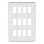 Screwed Flat Grid Front Plates - Polished Chrome