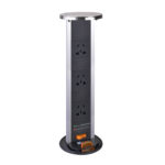 POP-UP SOCKET with CCC Socket and Surge protector - Satin nickel