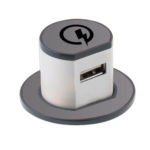 Mini Pop-Up USB Charger 3.1A Type A Qualcomm Quick Charge 2.0 - Black Nickel