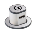 Mini Pop-Up USB Charger 3.1A Type A Qualcomm Quick Charge 2.0 - Chrome