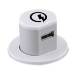 Mini Pop-Up USB Charger 3.1A Type A Qualcomm Quick Charge 2.0 - Matt White