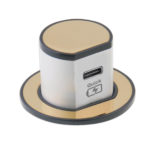 Mini Pop-Up USB Charger 3.1A Type C Quick Charge - Polished Brass