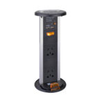 POP-UP SOCKET with CCC Socket and USB Charger Port  - Black