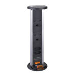 POP-UP SOCKET with SA Socket and Surge protector - Black