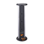 POP-UP SOCKET with BS Socket and Surge protector - Black