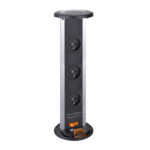 POP-UP SOCKET with NF Socket and Surge protector - Black