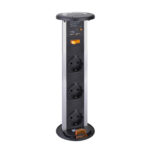 POP-UP SOCKET with GS Socket and USB Charger Port  - Black