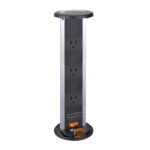 POP-UP SOCKET with UL Socket and Surge protector - Black