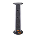 POP-UP SOCKET with Universal Socket and Surge protector - Black