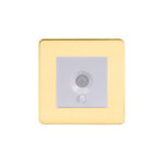Screwless Flat Profile 2G Euro Module with PIR switch (with On/Off Switch)