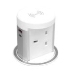 Desktop Power Unit 13A BS Socket with Wireless and Dual USB Quick Charger (USB-A/ C)