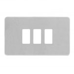 Screwless Flat Grid Front Plates - Stainless Steel