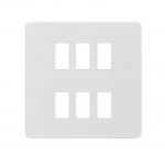 Screwless Flat Grid Front Plates - Matt White