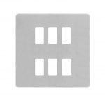 Screwless Flat Grid Front Plates - Stainless Steel