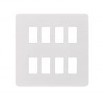 Screwless Flat Grid Front Plates - Matt White