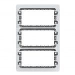 Grid Mounting Frames for Screwless Flat Front Plates - Gray