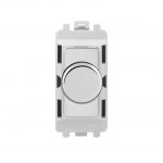 Rotary Push Dimmer Module - Polished Chrome